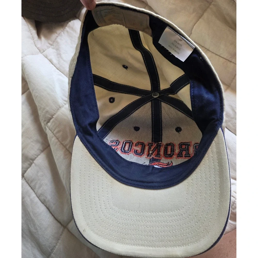 Twins Enterprise Denver Broncos Hat Mens 7 3/8 Cream Good Vintage NFL Cap